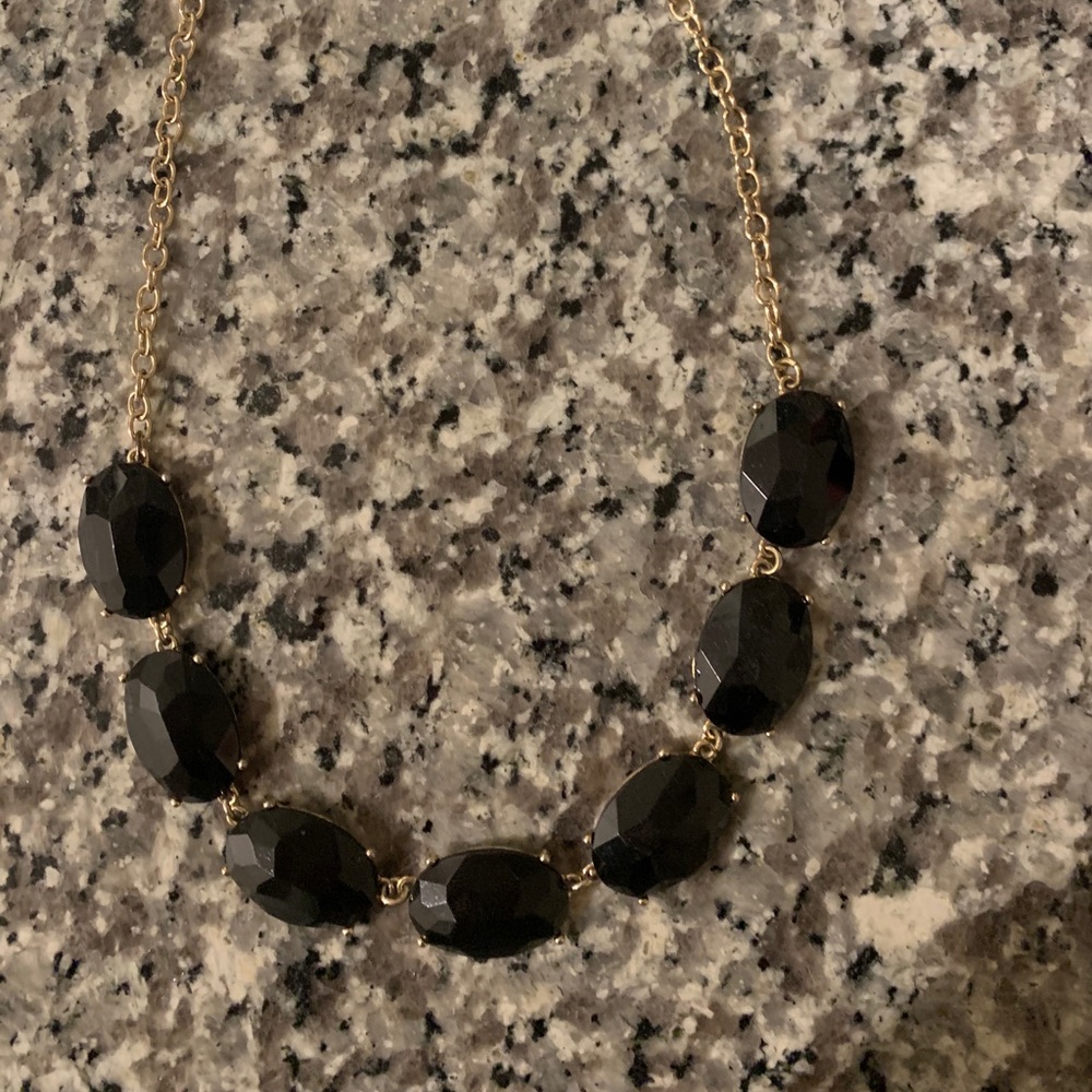 Simple Black Statement Necklace